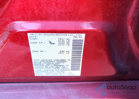 2016 Nissan Altima 2.5 из США, поврежденный, VIN 1N4AL3AP4GN379080